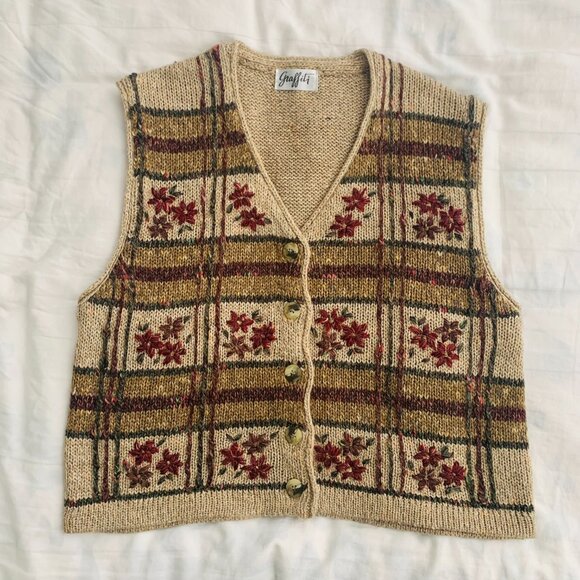 Graffiti Women knit button vest Size L - Picture 1 of 6